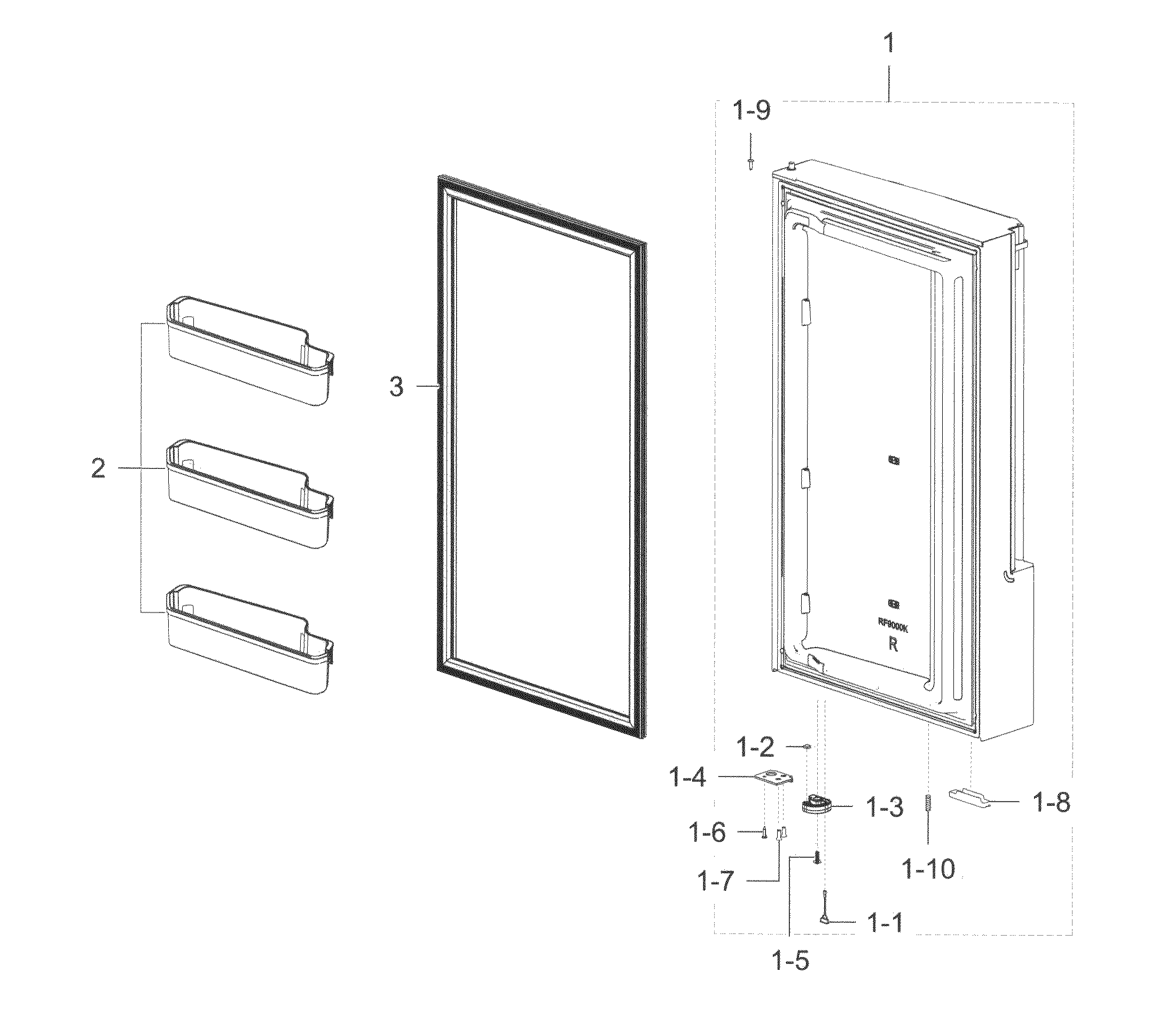 Freezer door r