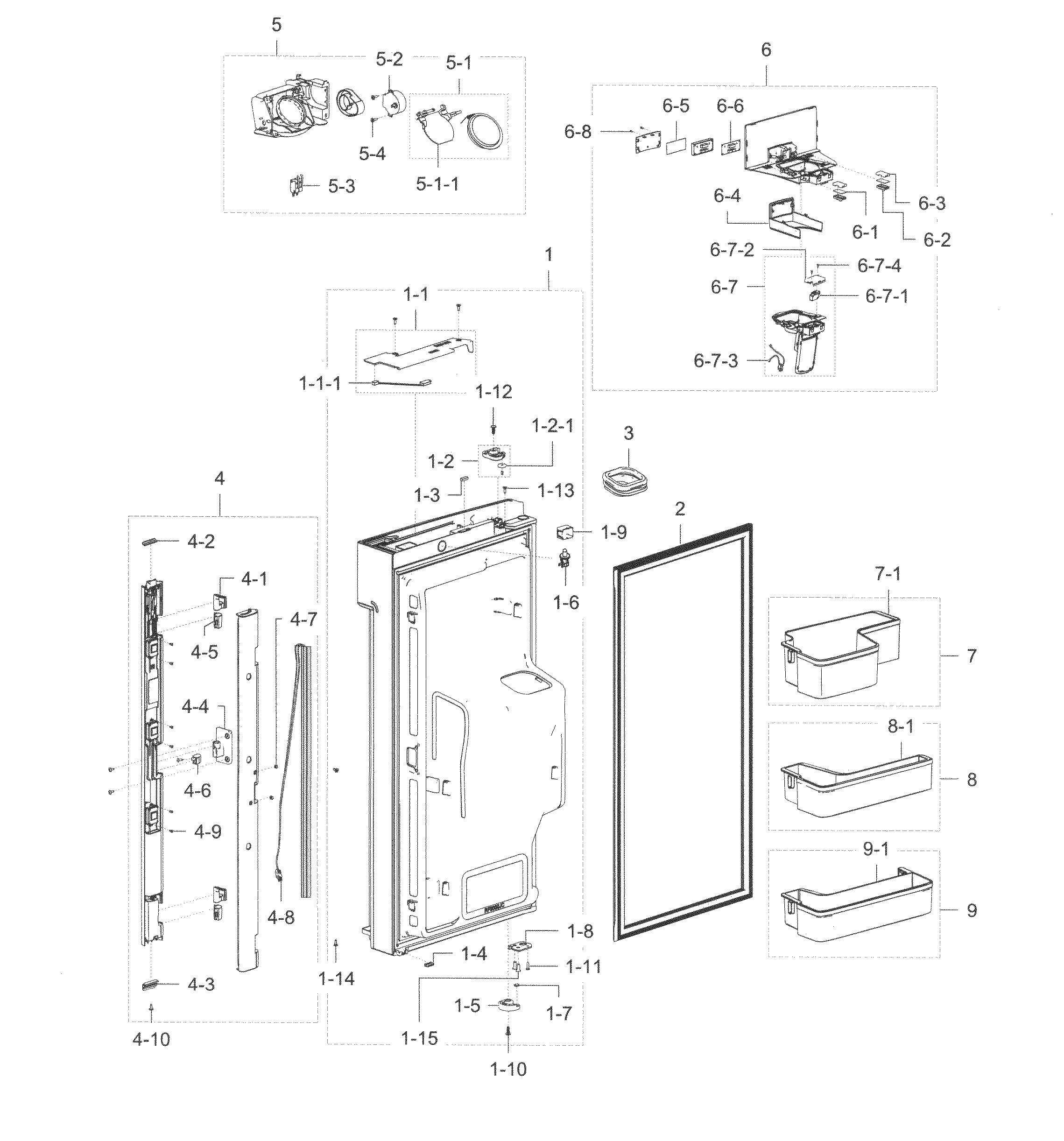 Fridge door l