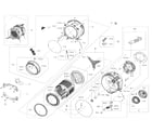 Samsung WF45K6500AW/A2-00 tub & drum diagram