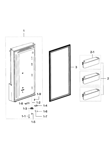 Freezer door l