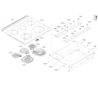 Bosch HEI8054U/05 cooktop diagram