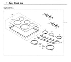 Samsung NE59K3310SS/AA-00 cooktop diagram