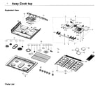 Samsung NX58K9850SG/AA-00 cooktop diagram