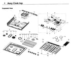 Samsung NX58K9850SS/AA-00 cooktop diagram