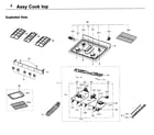 Samsung NX58J5600SG/AA-00 cooktop diagram