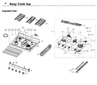 Samsung NX58J7750SG/AA-00 cooktop diagram
