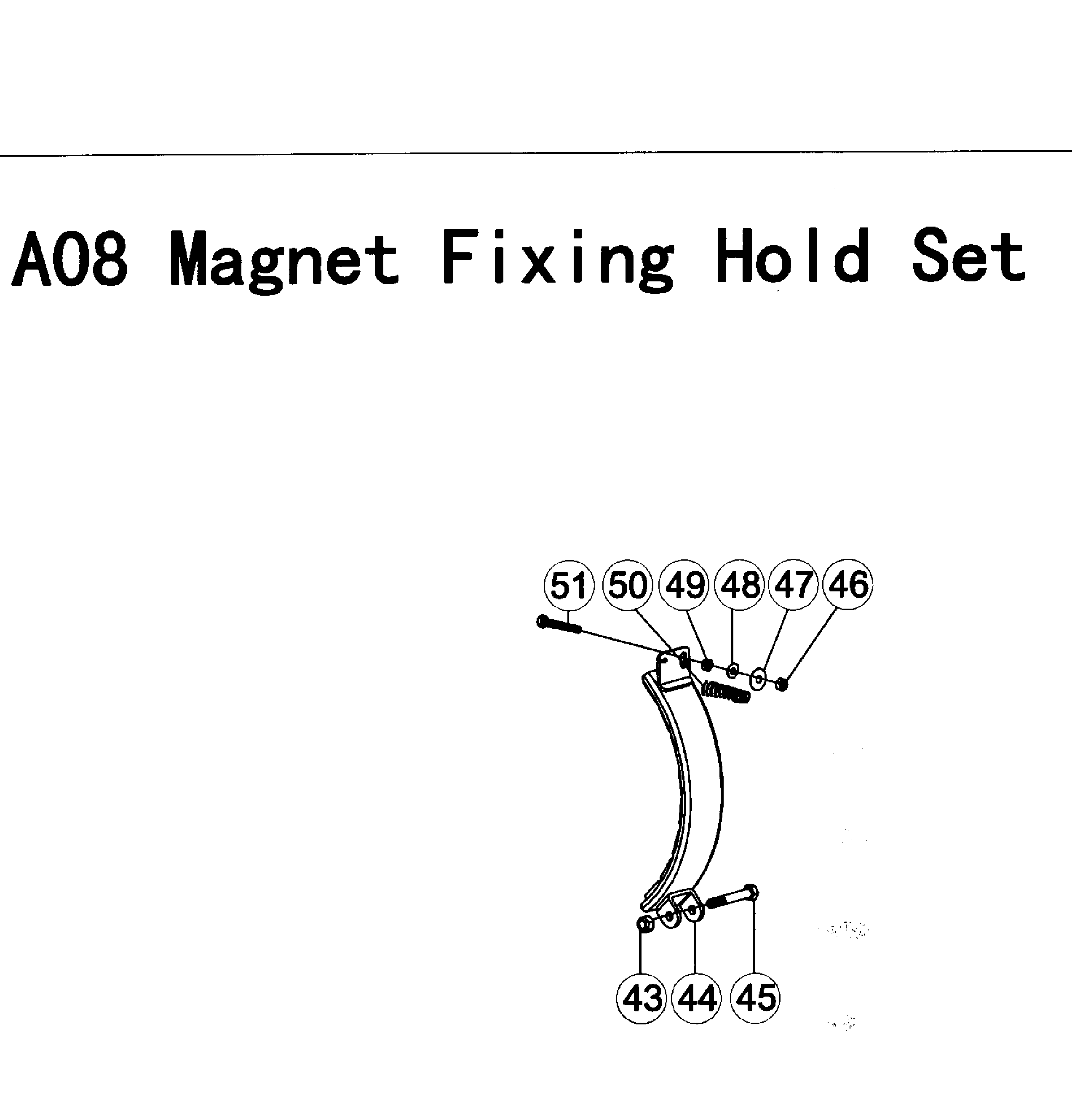 Magnet fixing set