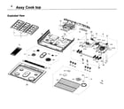 Samsung NY58J9850WS/AA-00 cooktop diagram