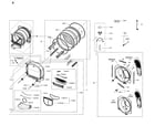Samsung DV50K8600GV/A3-00 drum parts diagram