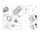 Samsung DV50K8600EW/A3-00 drum parts diagram