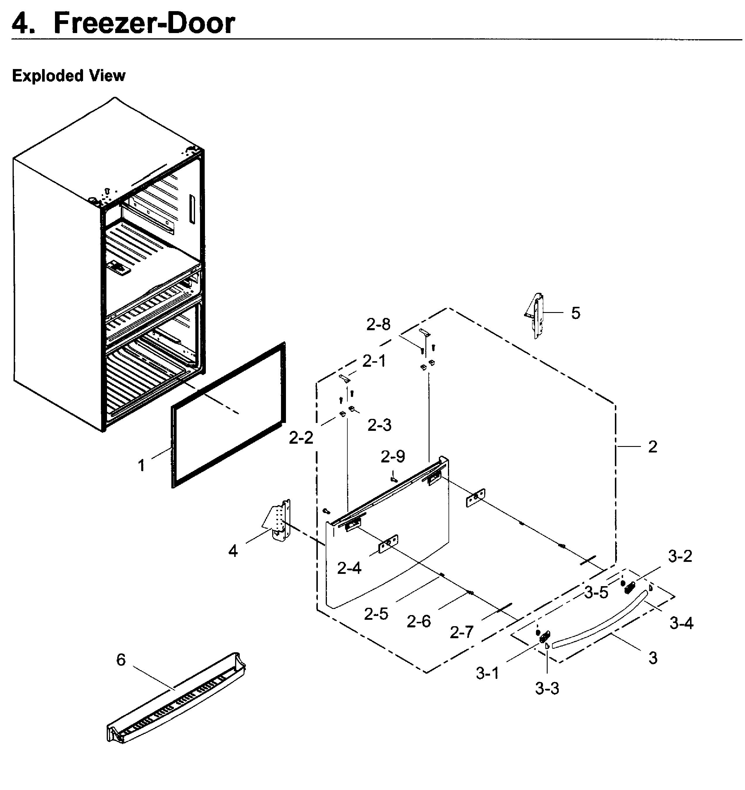 Freezer door