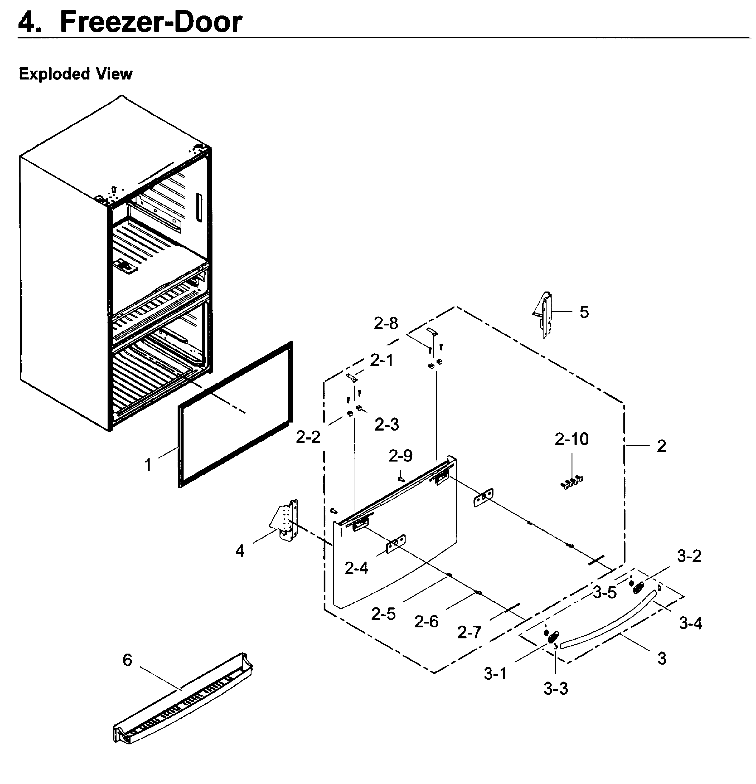 Freezer door