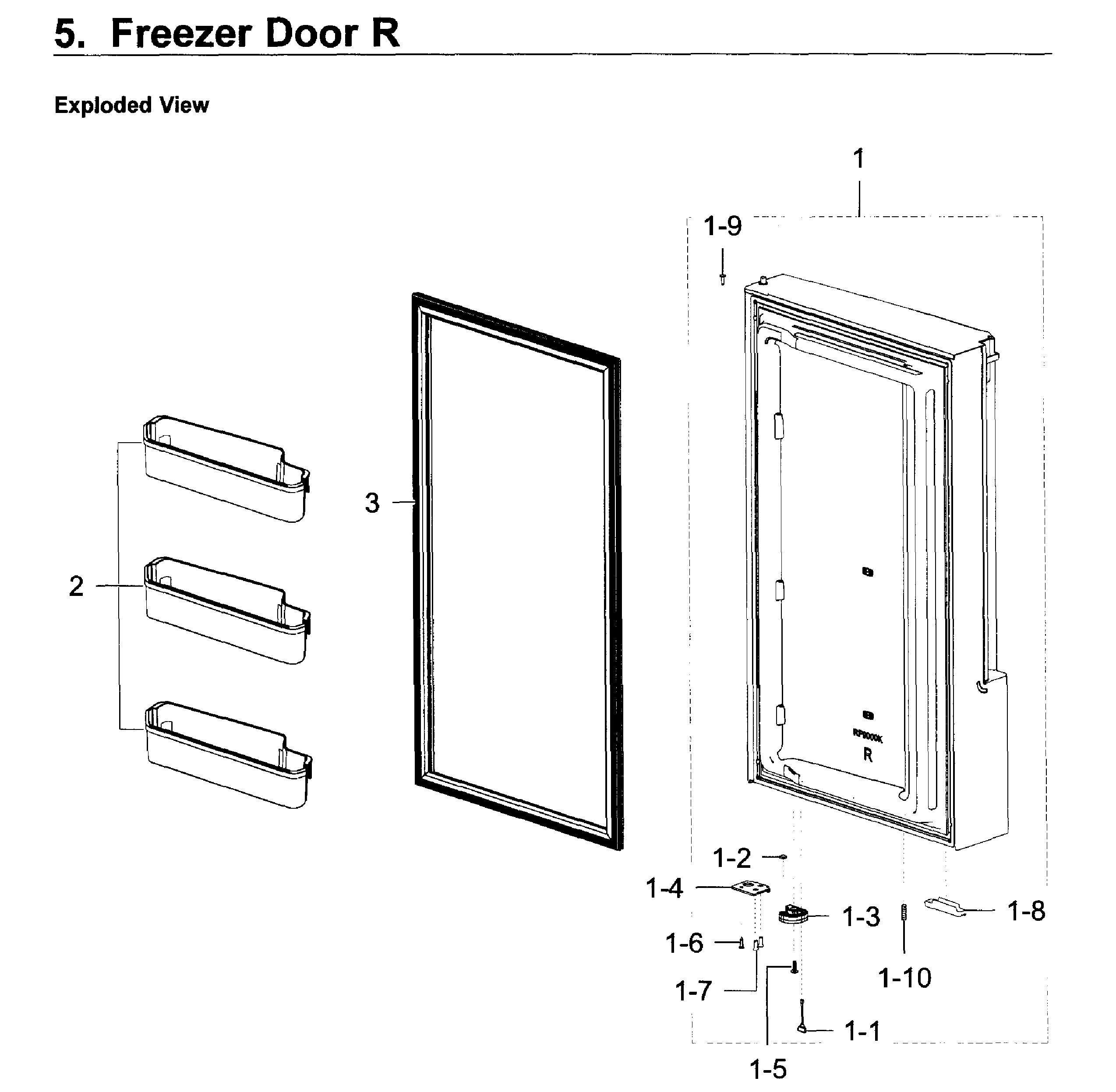 Freezer door r
