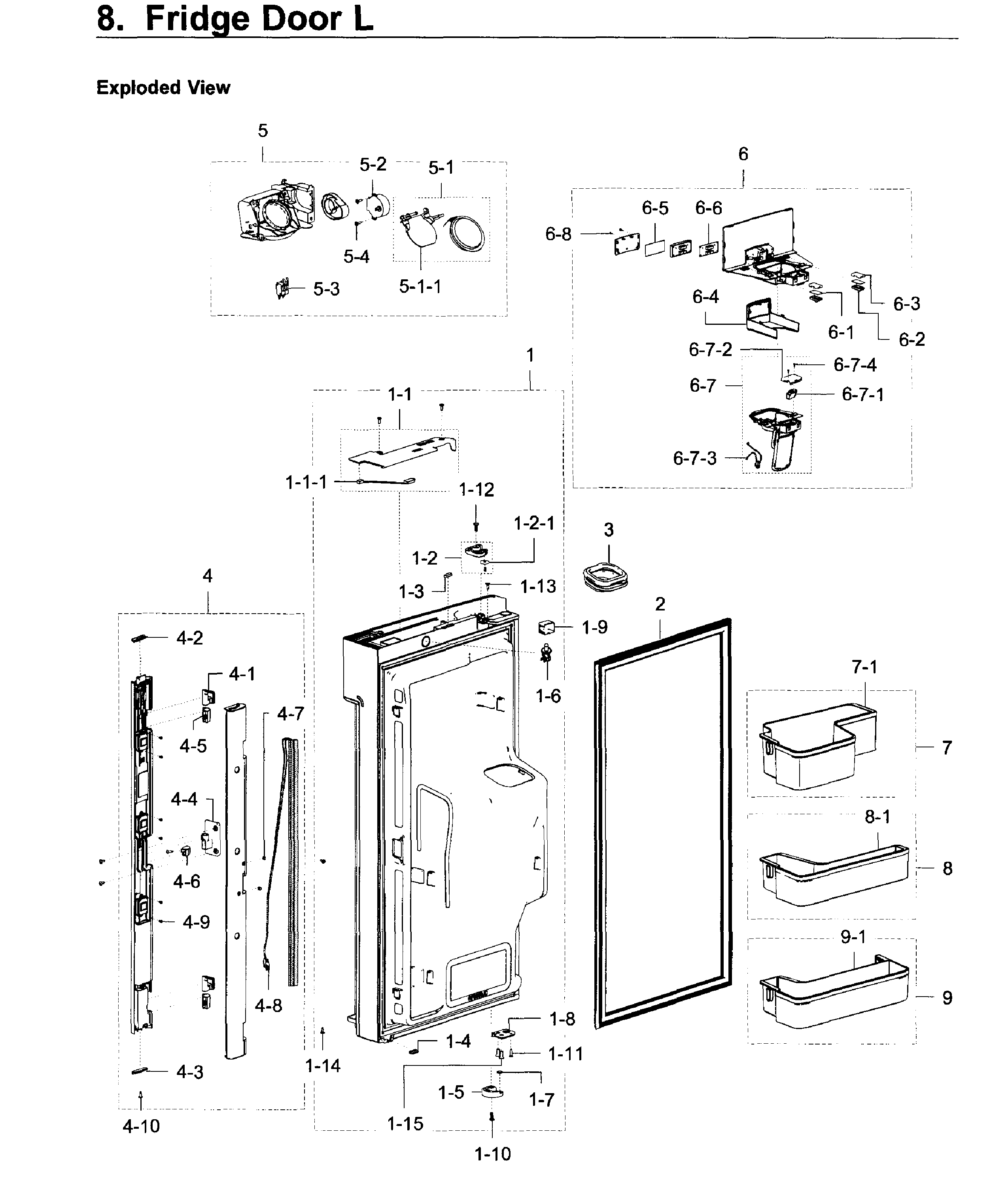 Fridge door l