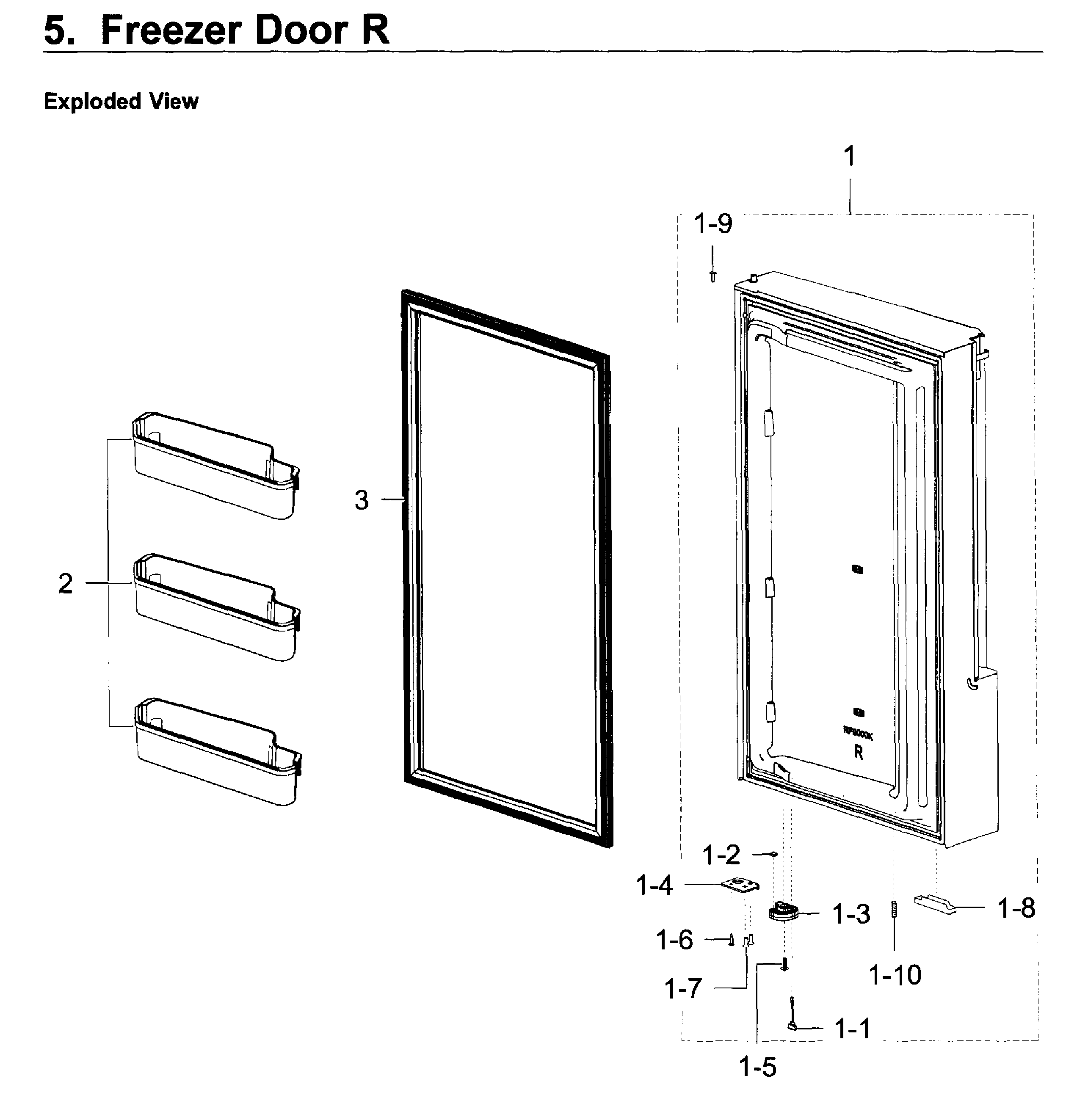 Freezer door r