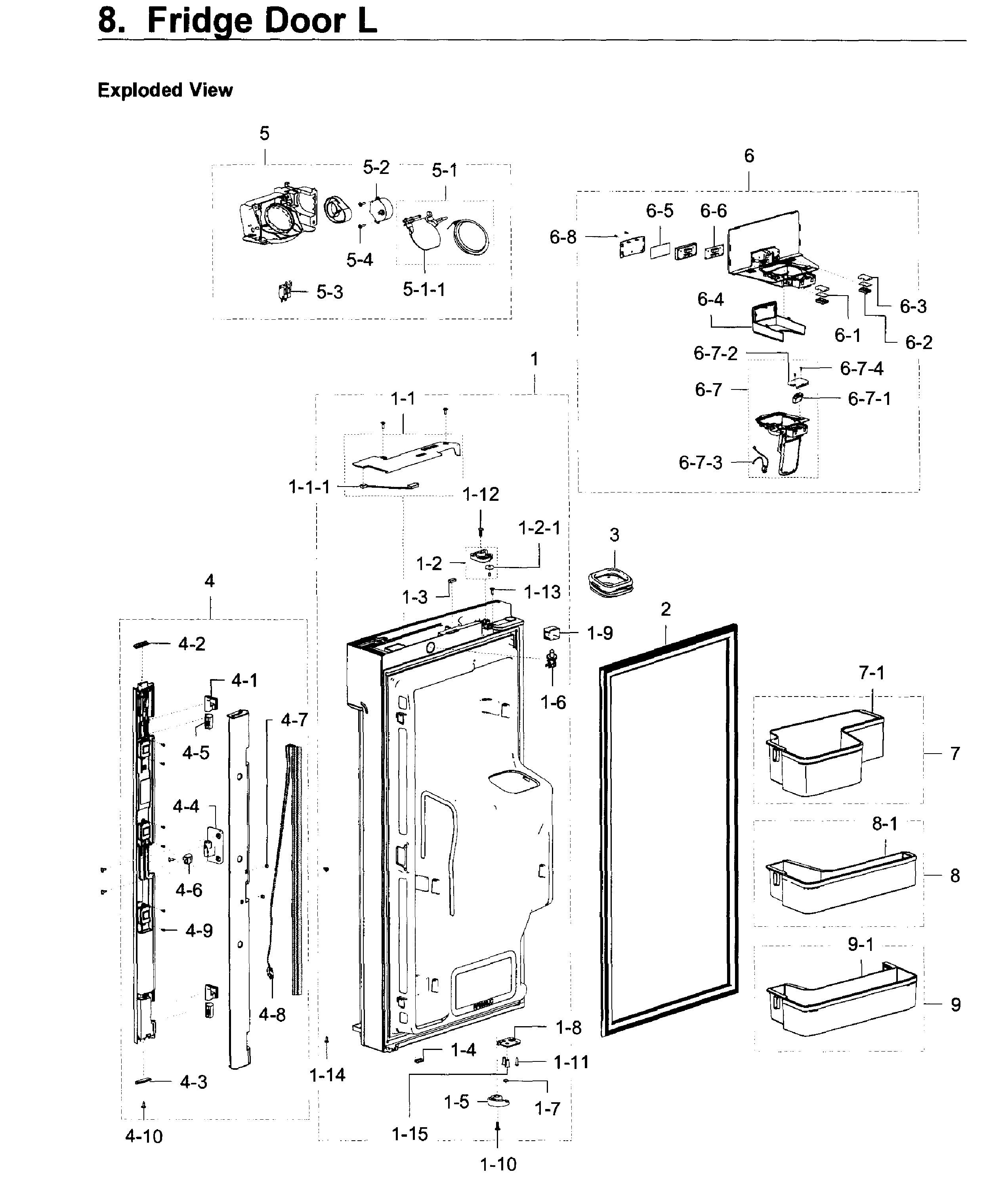 Fridge door l