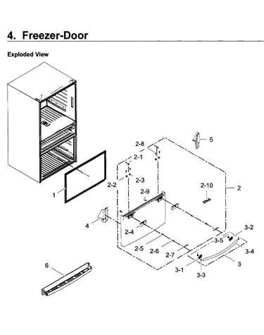 Freezer door