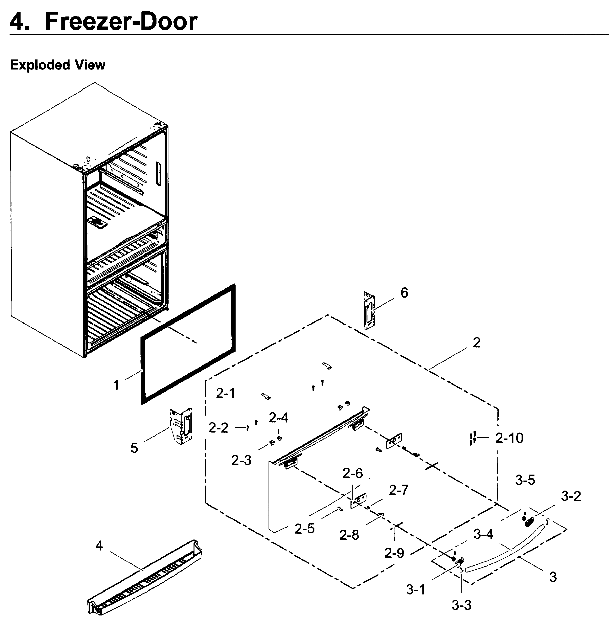Freezer door