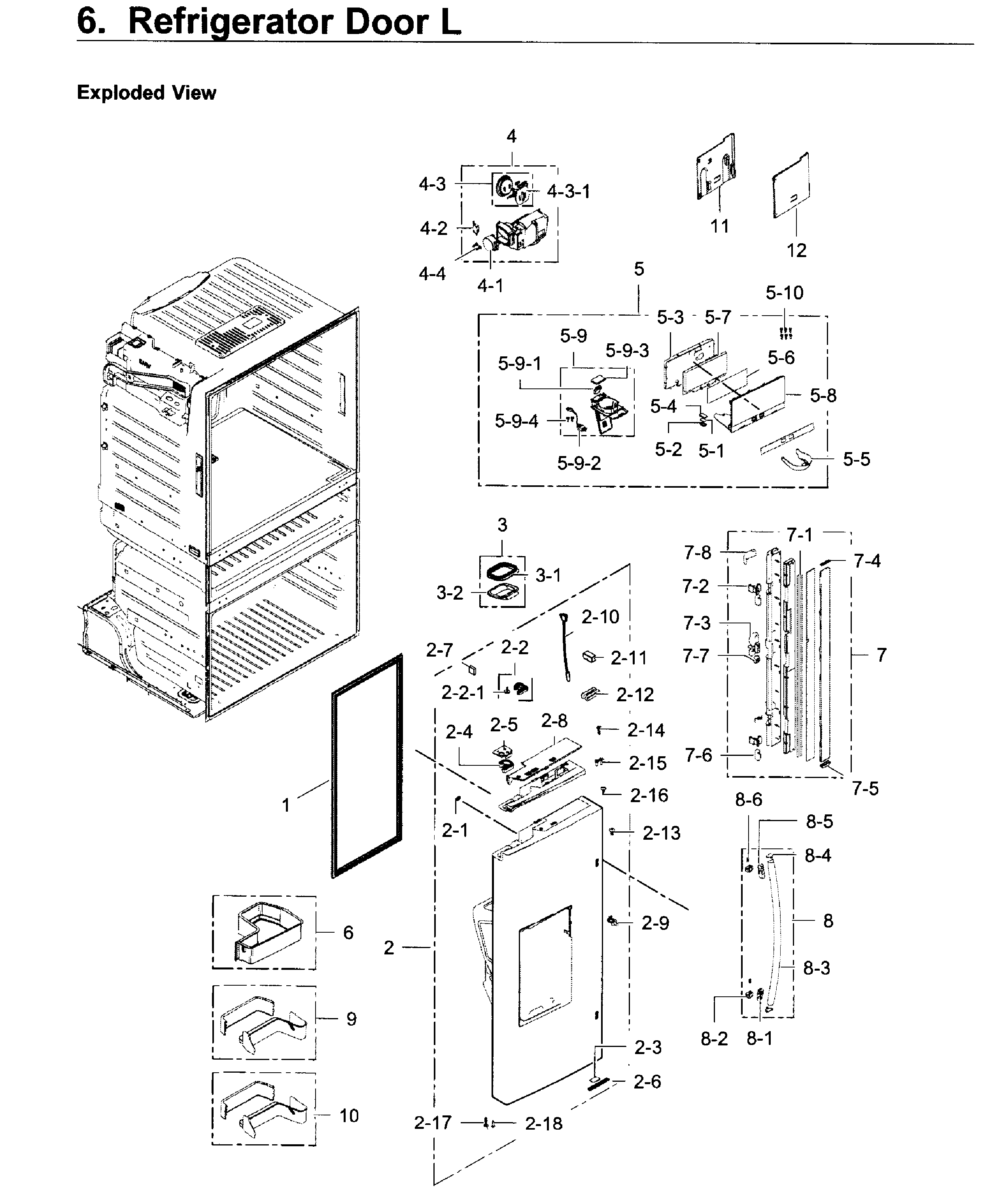 Refrigerator door l