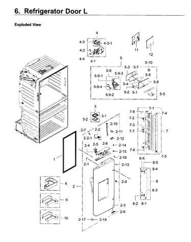 Refrigerator door l