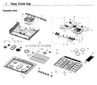 Samsung NX58K9852SG/AA-00 cooktop diagram