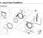 Samsung WF350ANP/XAA-01 frame front & door diagram