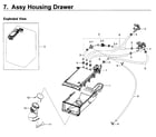 Samsung WF350ANP/XAA-01 housing drawer diagram