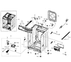 Samsung WF350ANP/XAA-04 frame cover & parts diagram