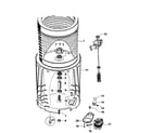 Fisher & Paykel WA37T26GW2-96152A inner/outer bowls & pump diagram