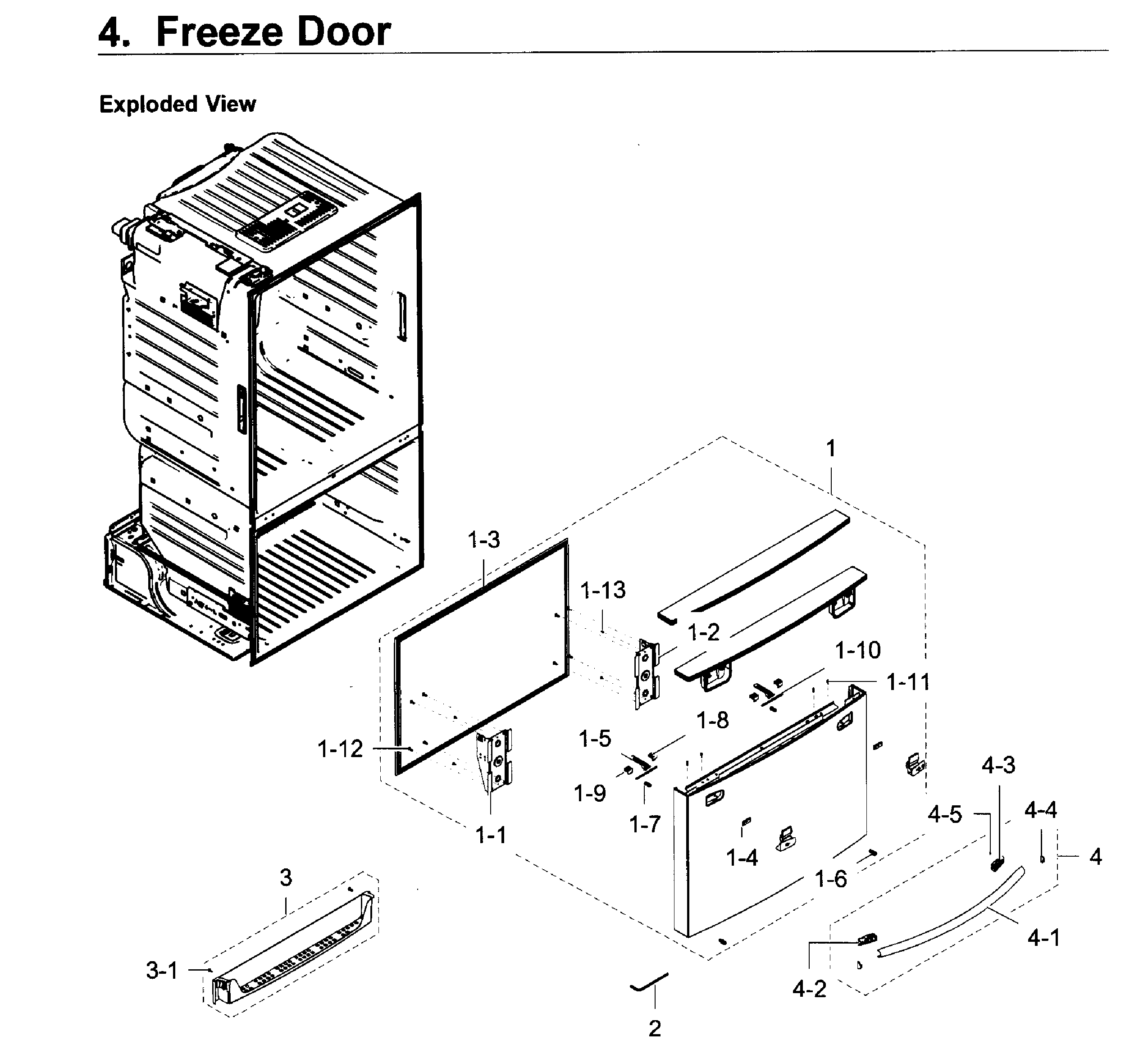 Freezer door