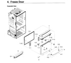Samsung RF23HCEDBSR/AA-10 freezer door diagram