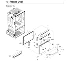 Samsung RF23HCEDBSR/AA-11 freezer door diagram