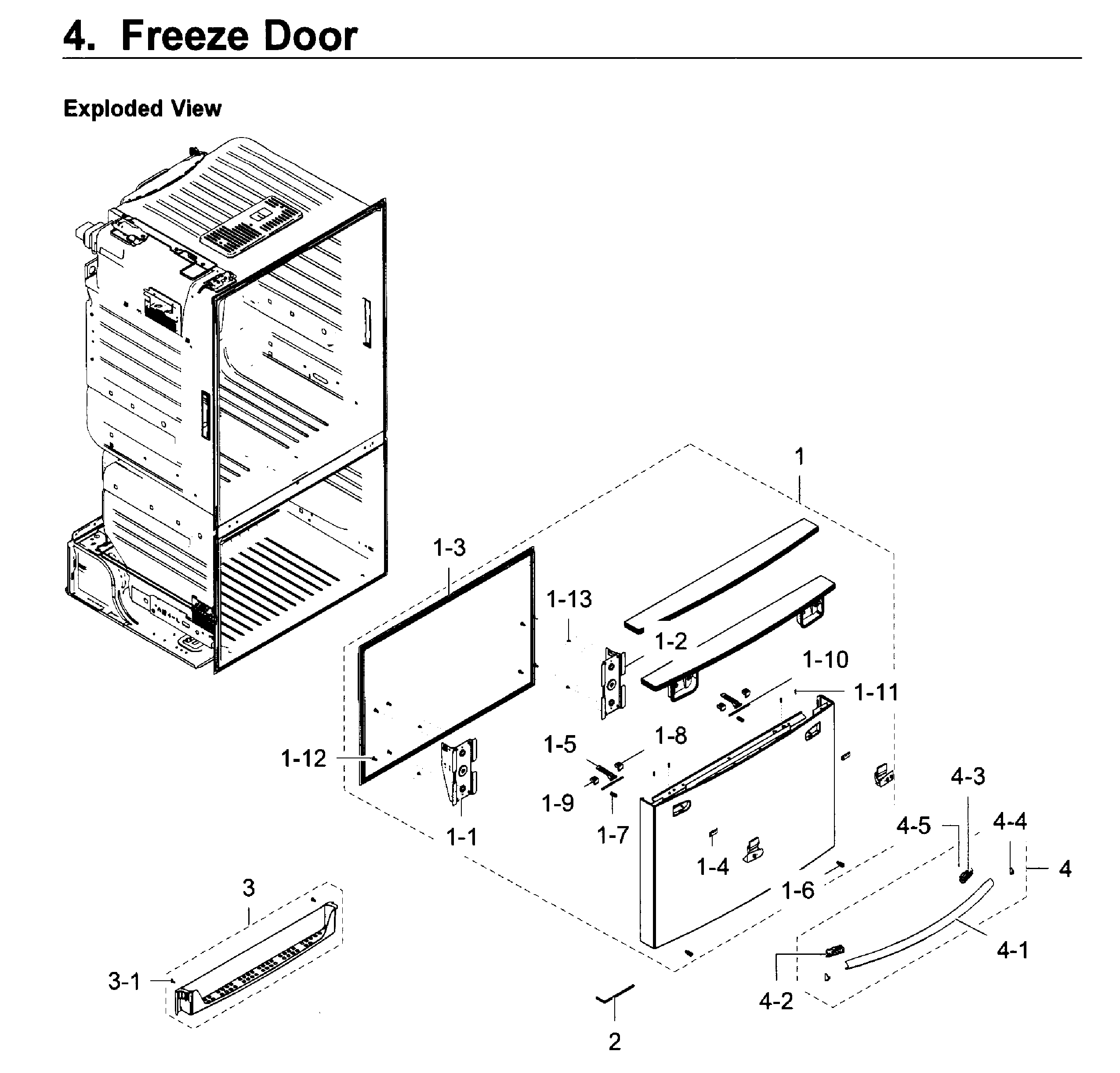 Freezer door