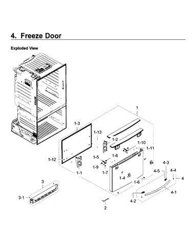 Freezer door