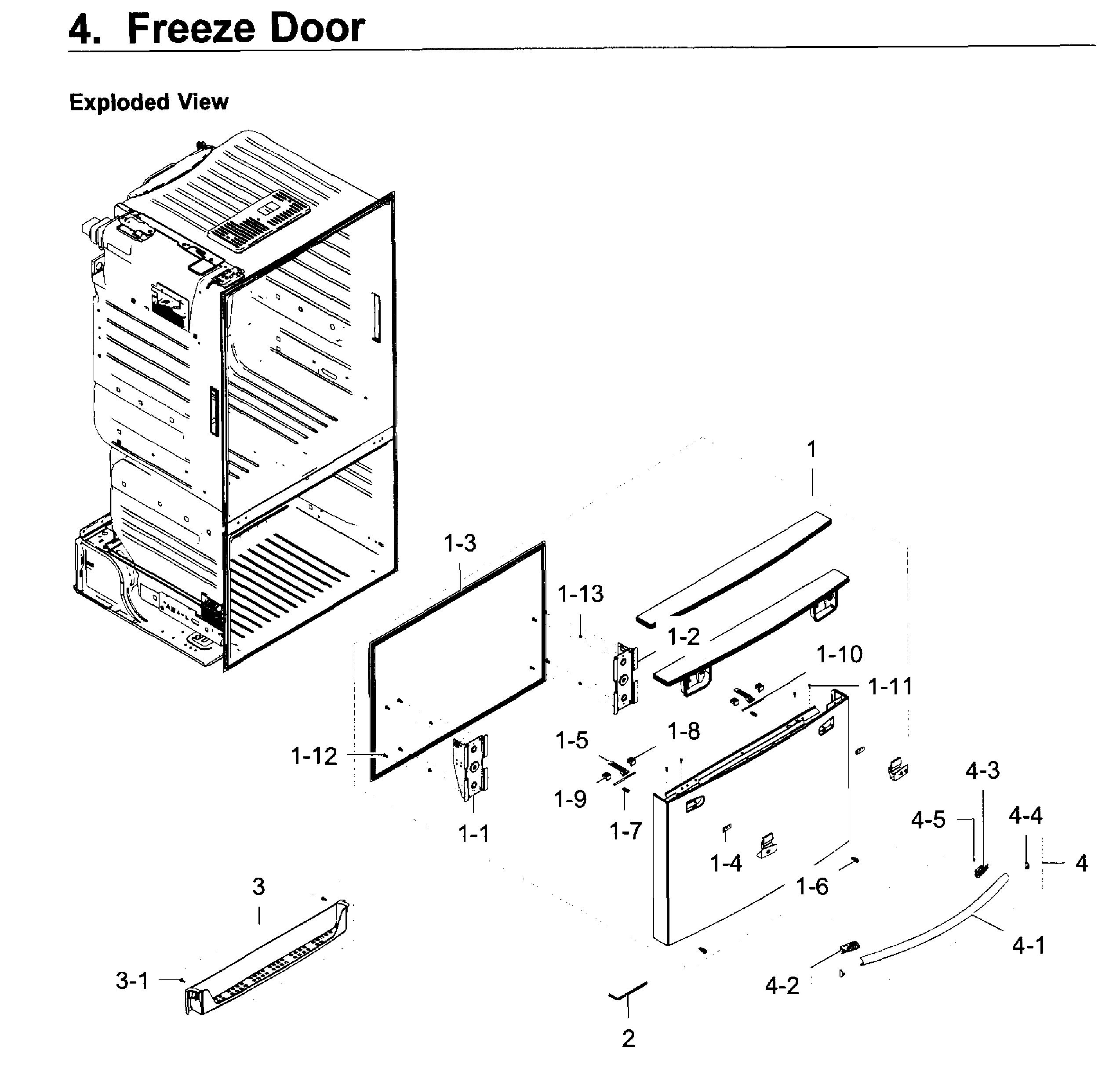 Freezer door