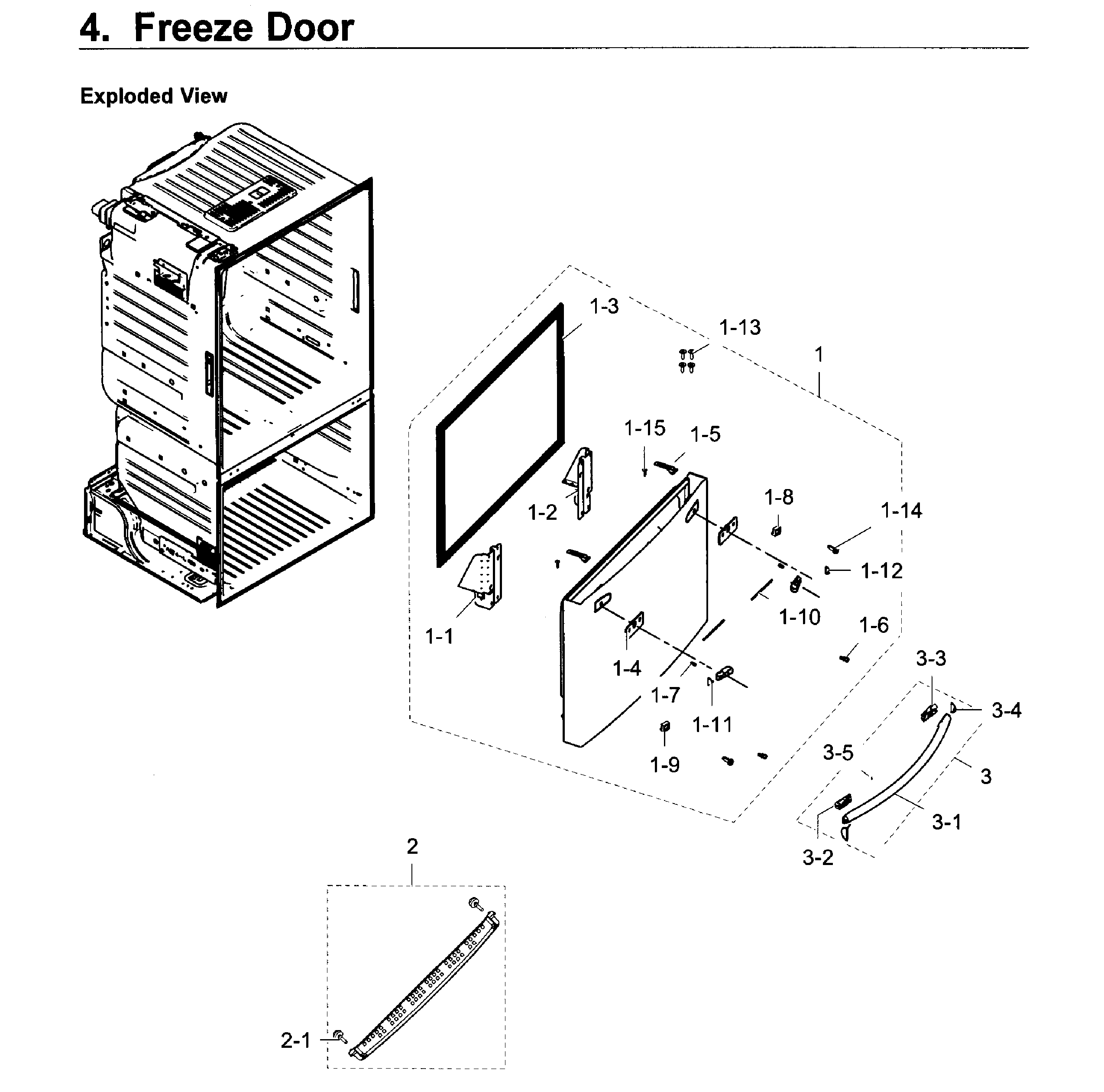 Freezer door