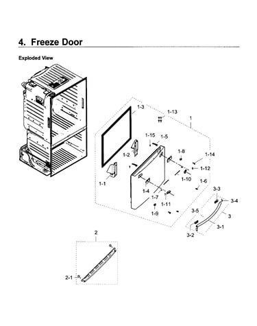 Freezer door