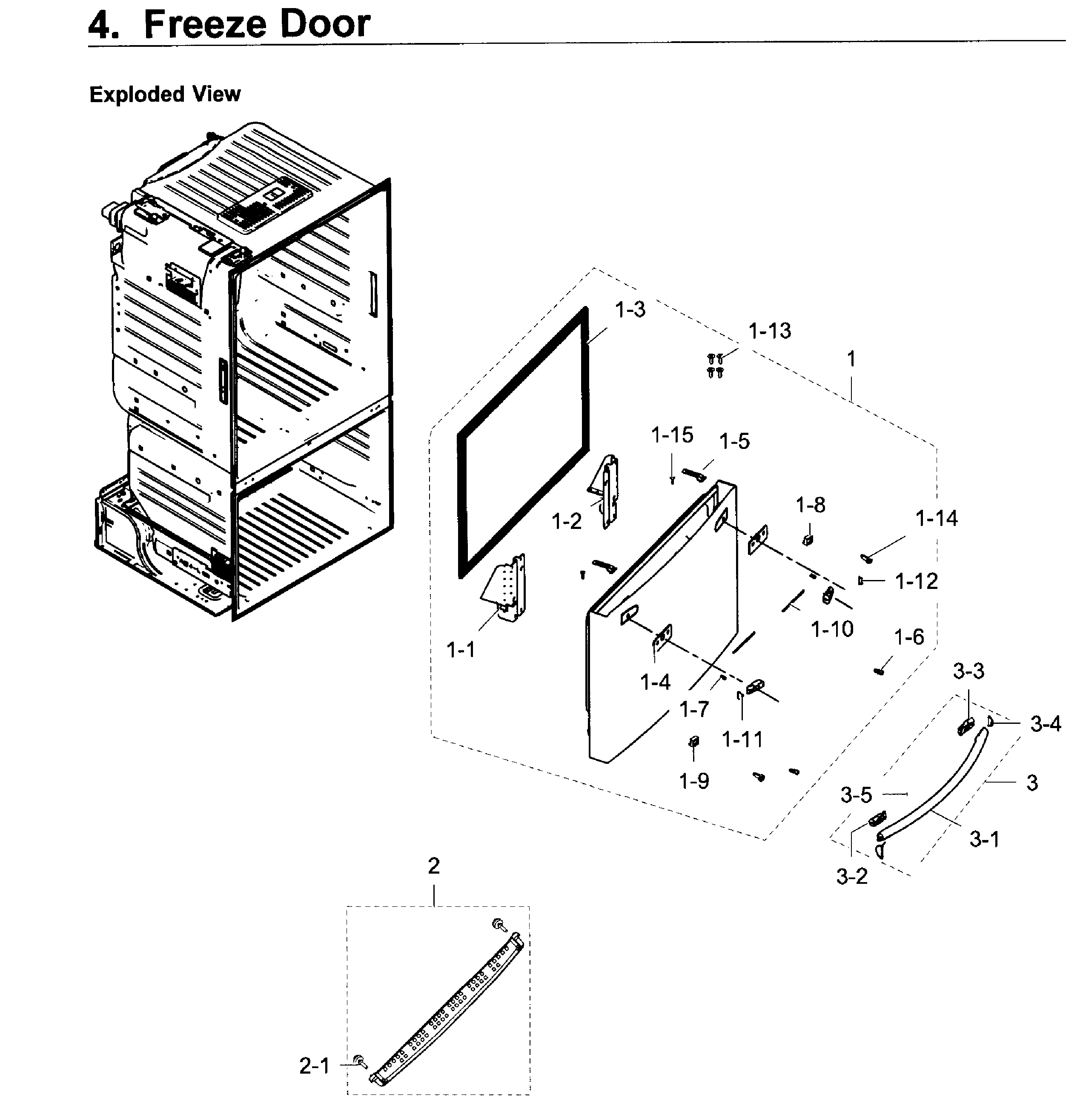 Freezer door