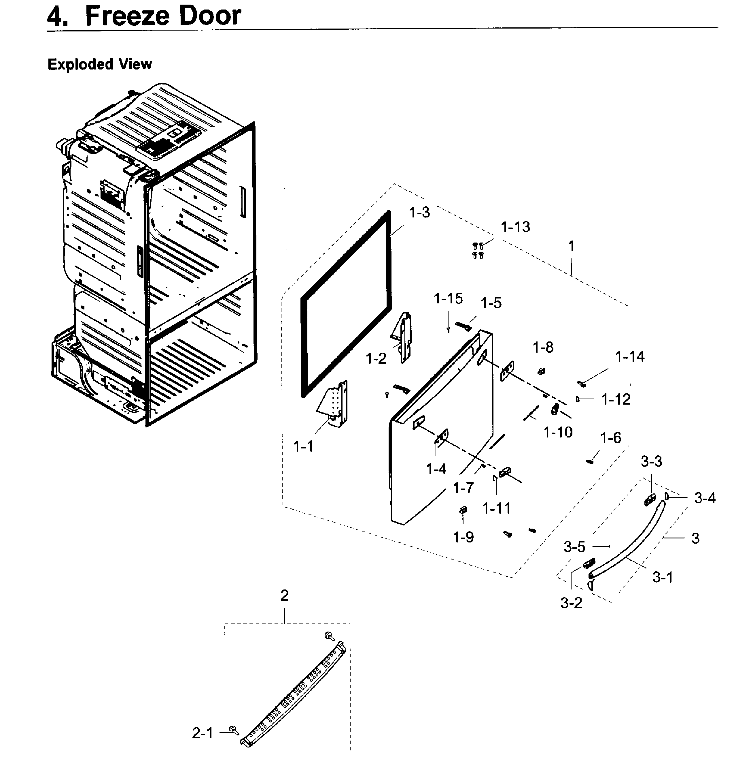 Freezer door