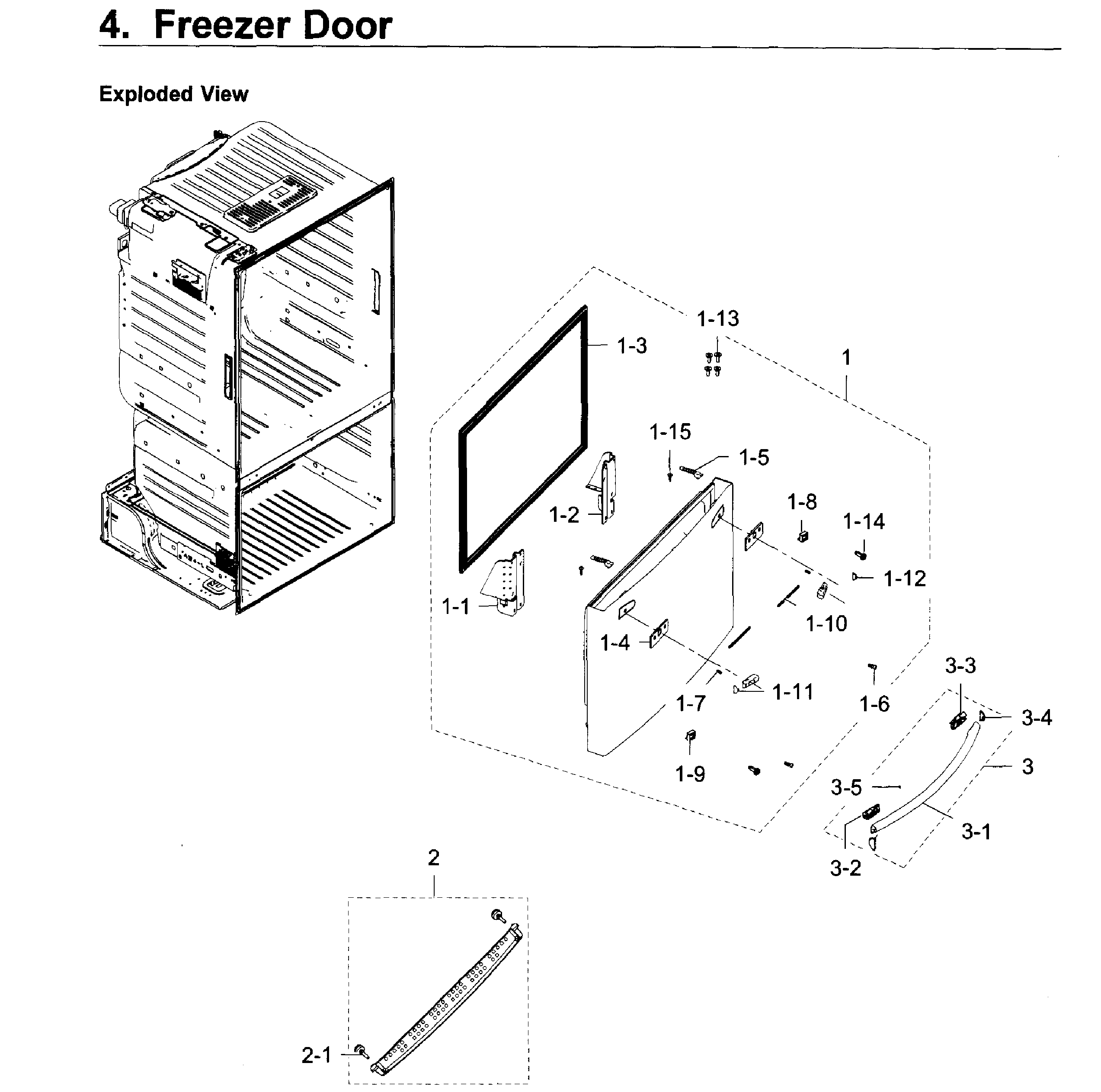 Freezer door