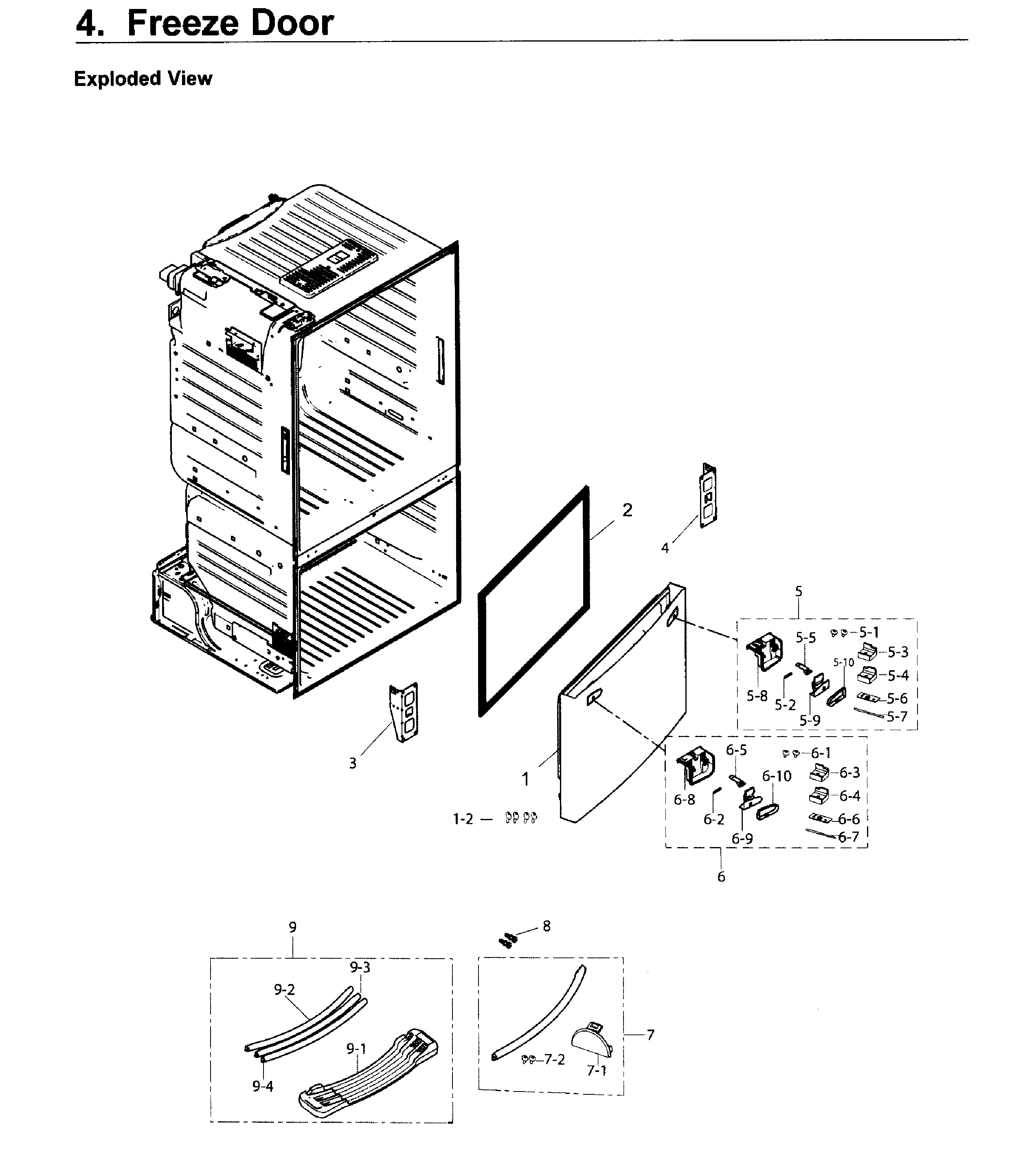 Freezer door