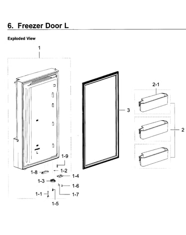 Freezer door l
