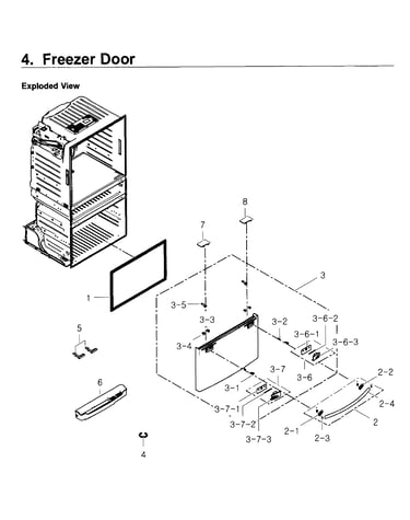 Freezer door