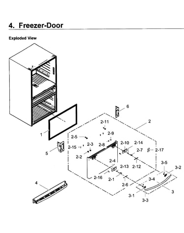 Freezer door