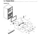 Samsung RF28JBEDBSR/AA-01 freezer door diagram