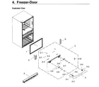 Samsung RF28JBEDBSR/AA-03 freezer door diagram