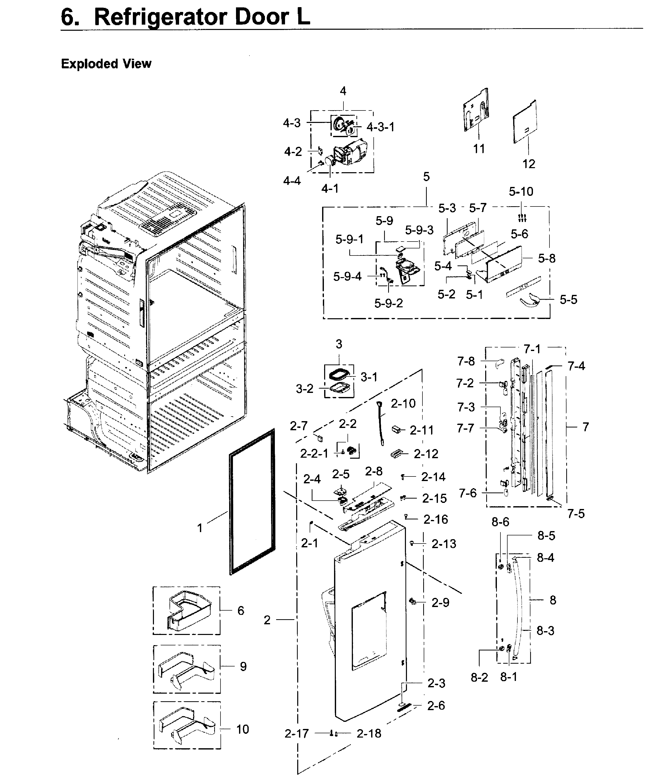 Fridge door l