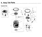 Samsung WA40J3000AW/A2-11 tub parts diagram