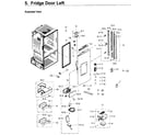 Samsung RF263BEAEWW/AA-00 fridge door l diagram