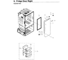 Samsung RF263BEAEWW/AA-00 fridge door r diagram